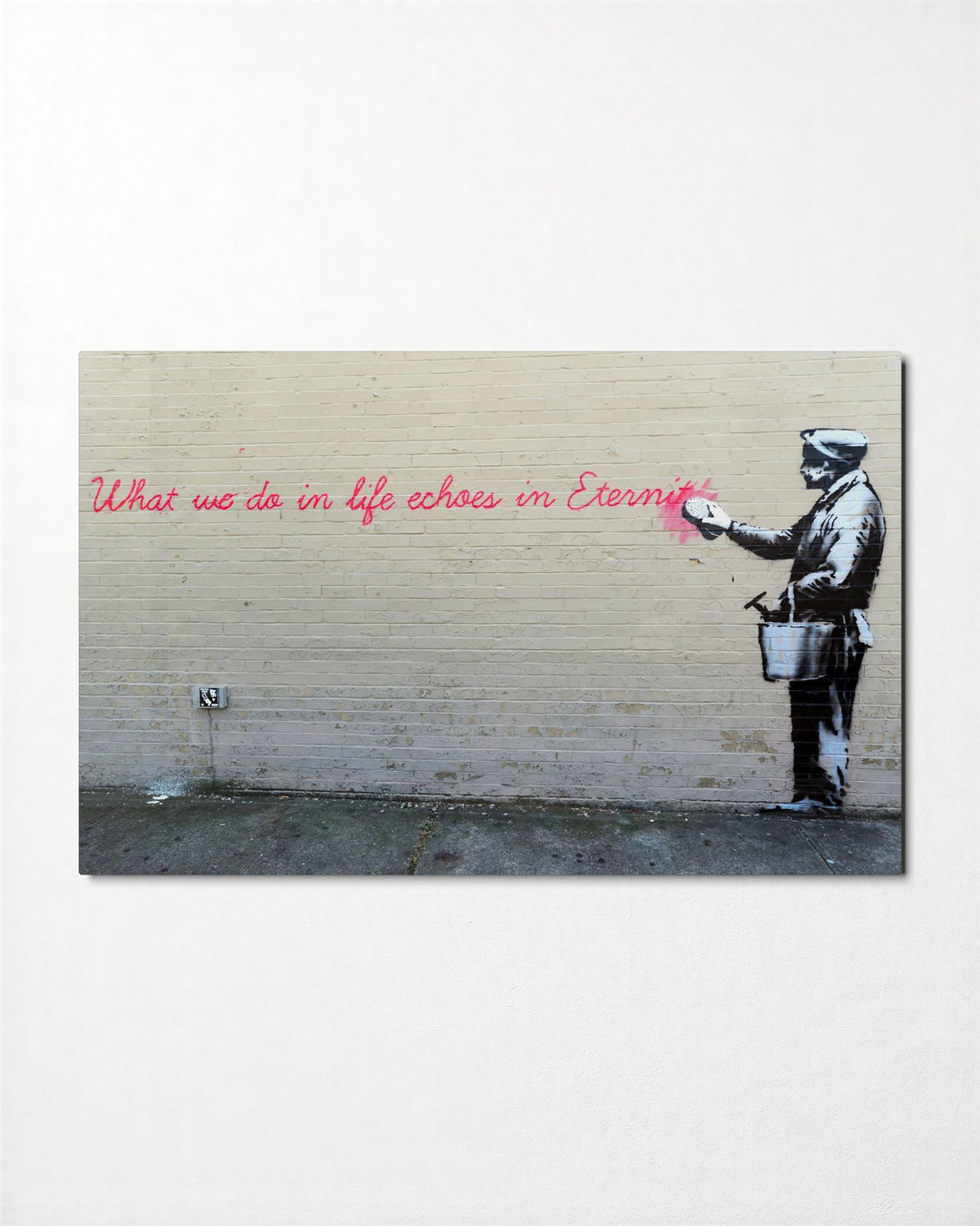 Painting Over Eternity glass wall art, front view