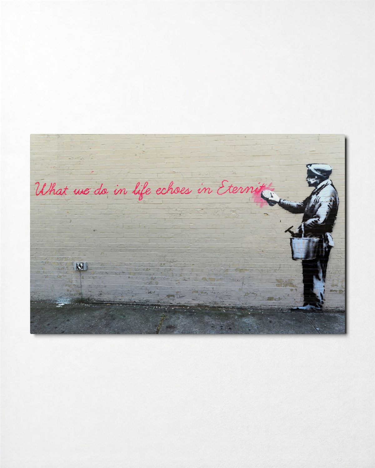 Painting Over Eternity glass wall art, front view