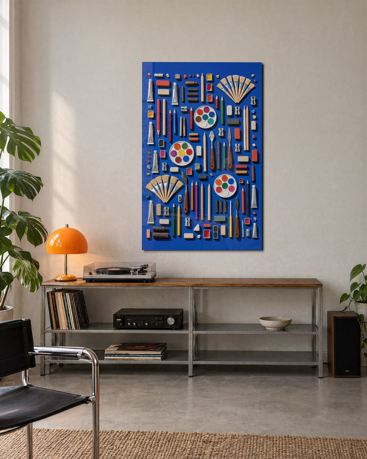 Studio Inventory glass wall art, lifestyle view
