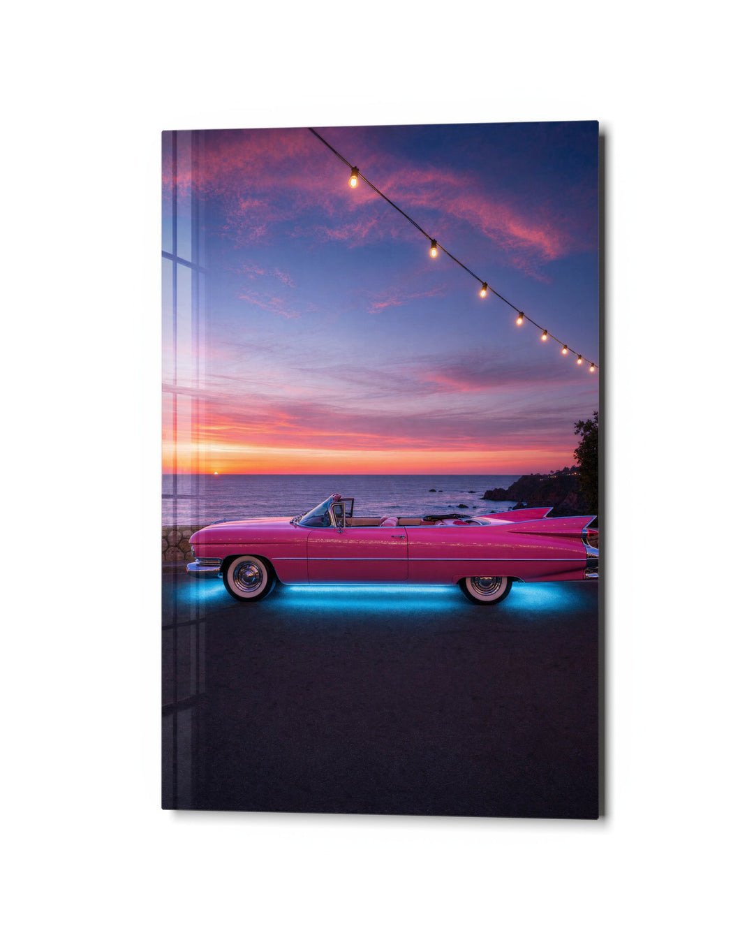 Candy Convertible glass wall art, studio view