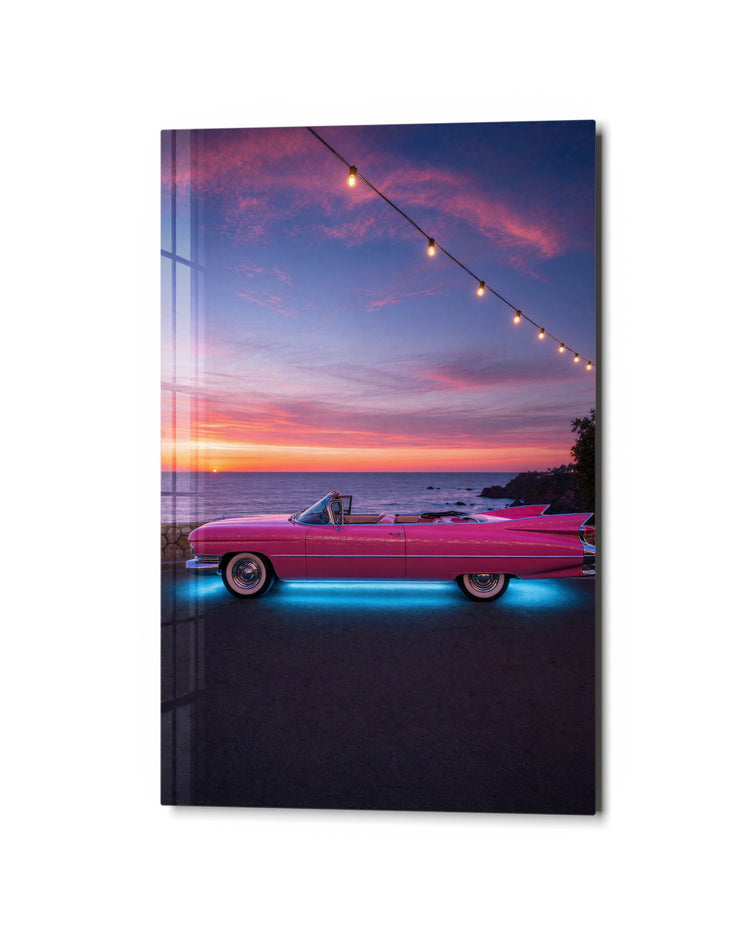 Candy Convertible glass wall art, studio view