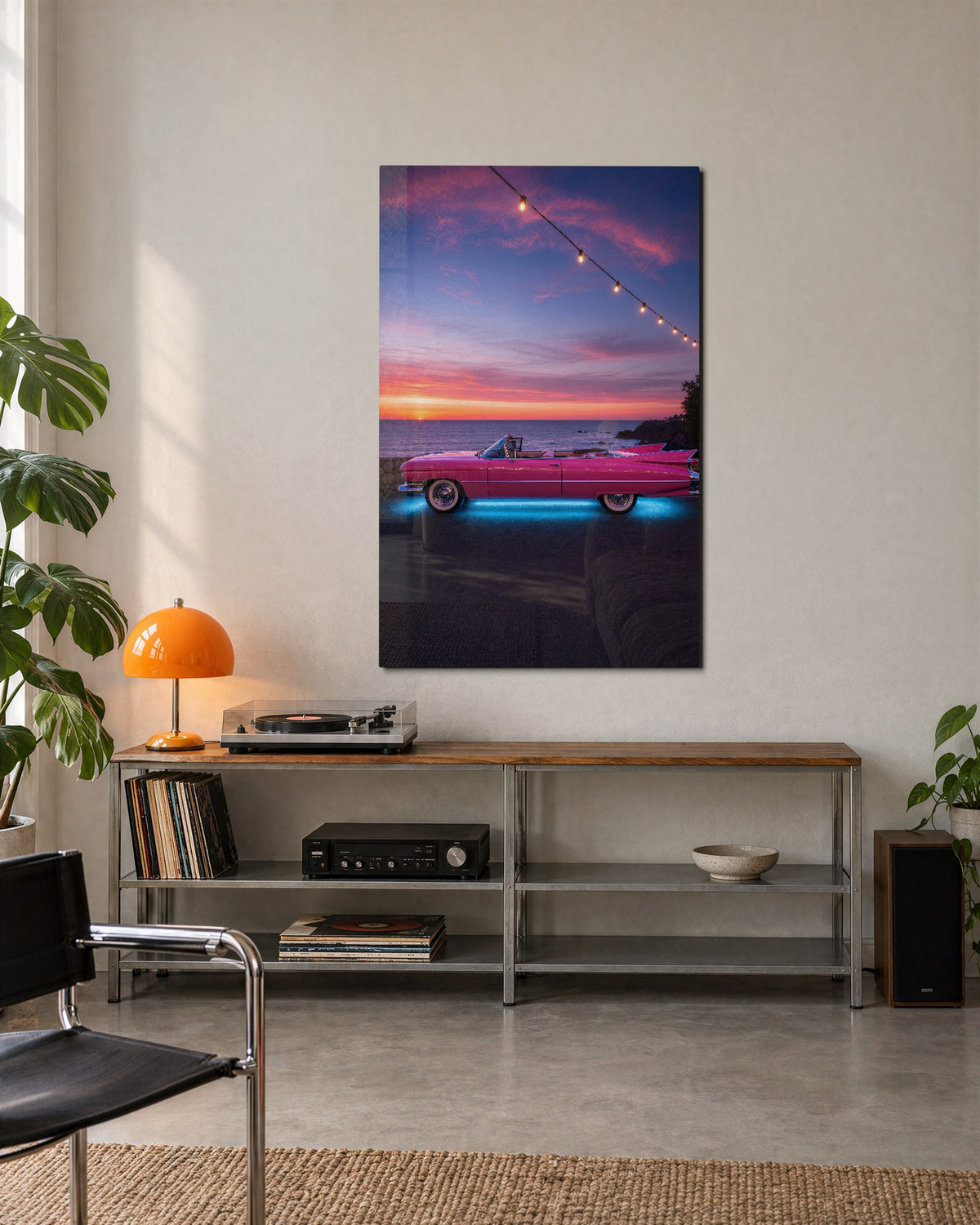 Candy Convertible glass wall art, lifestyle view