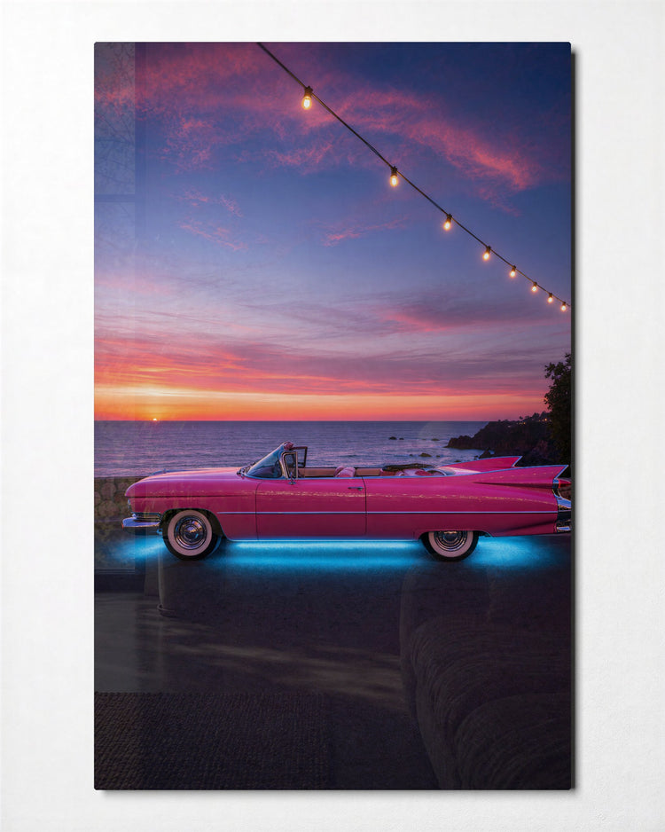 Candy Convertible glass wall art, front view