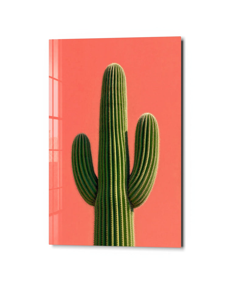 Ribbed Giant, Plain Backdrop glass wall art, studio view