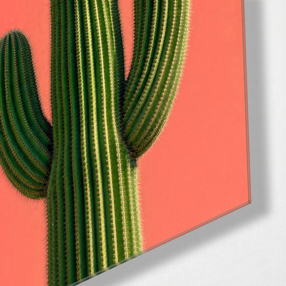 Ribbed Giant, Plain Backdrop glass wall art, corner view