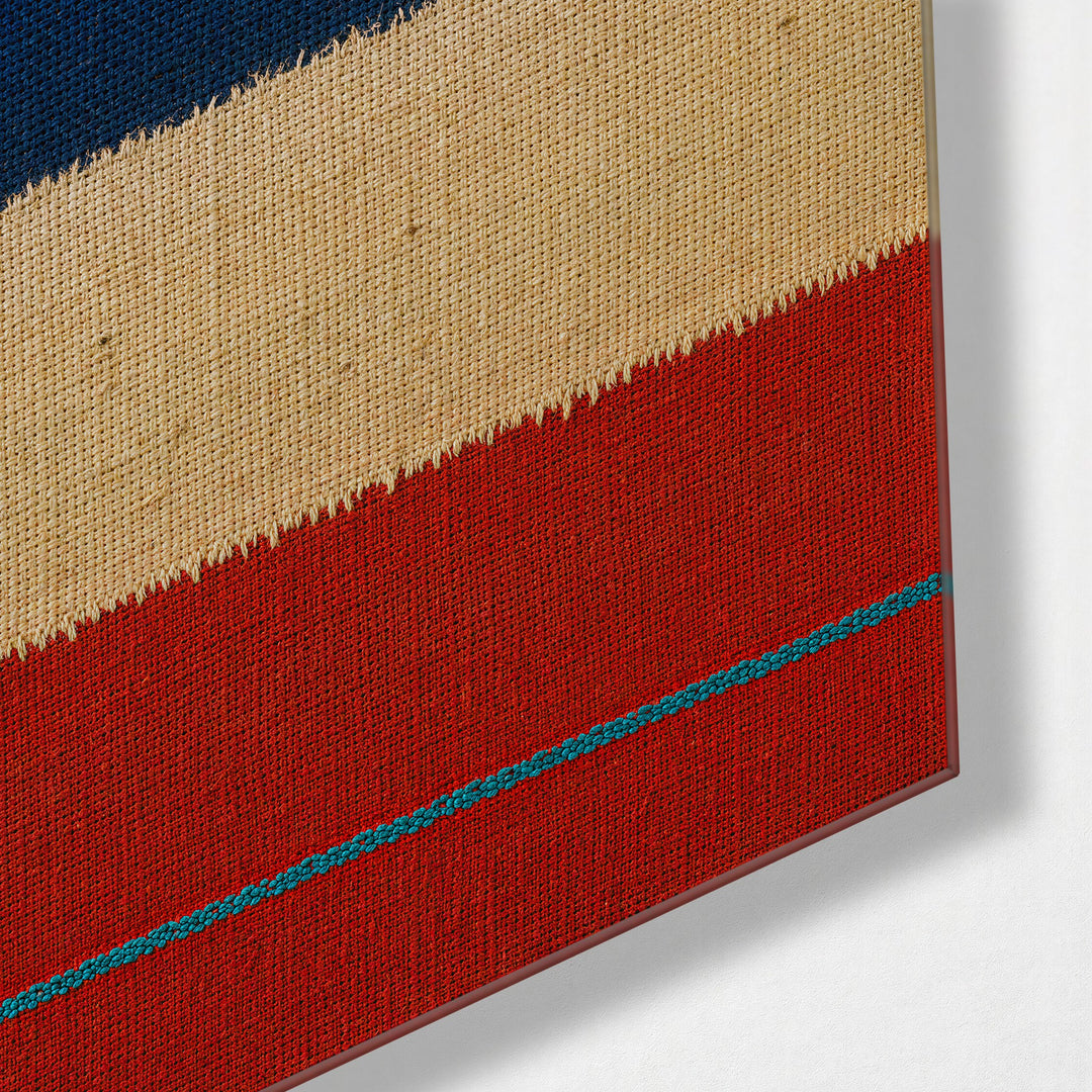 Loom Weather glass wall art, corner view