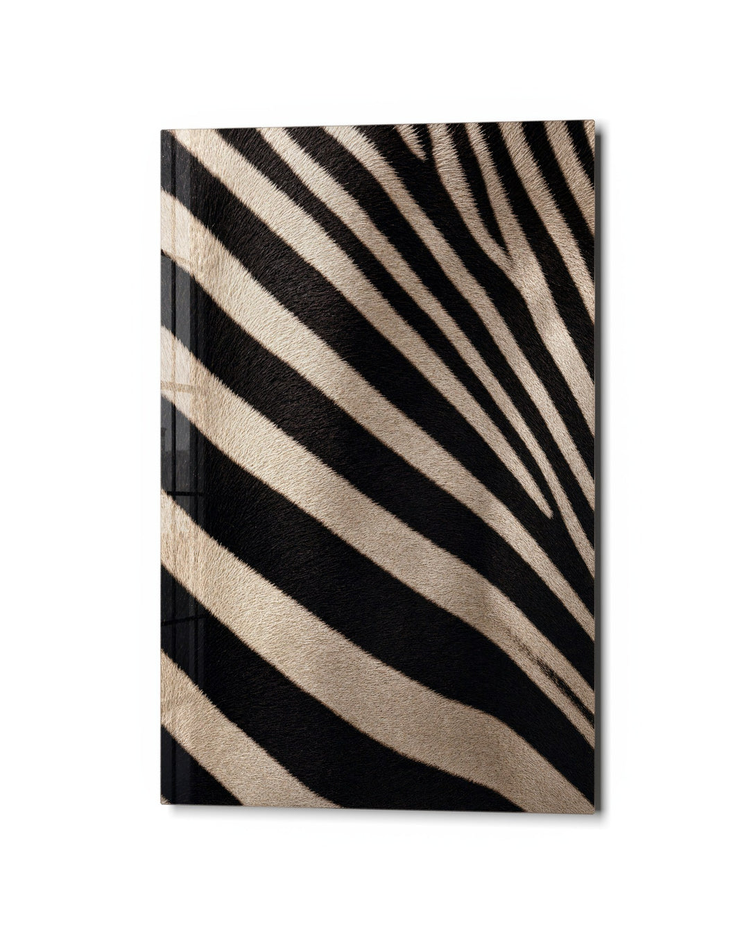 Black and White, Sideways glass wall art, studio view