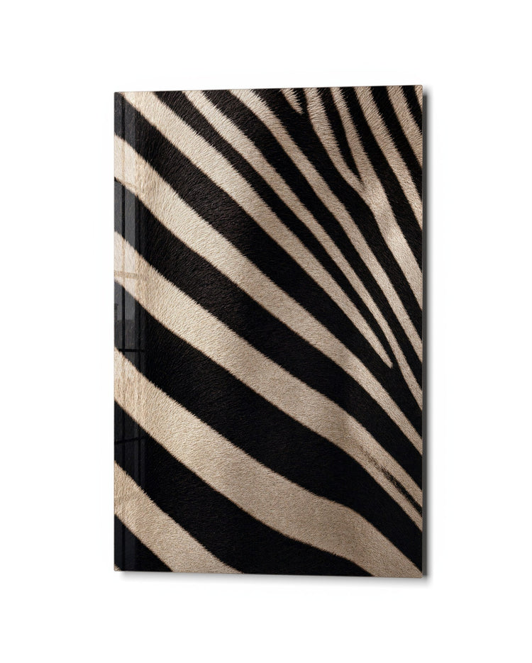 Black and White, Sideways glass wall art, studio view