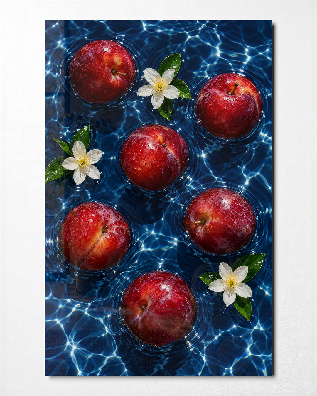 Orchard in the Shallows glass wall art, front view