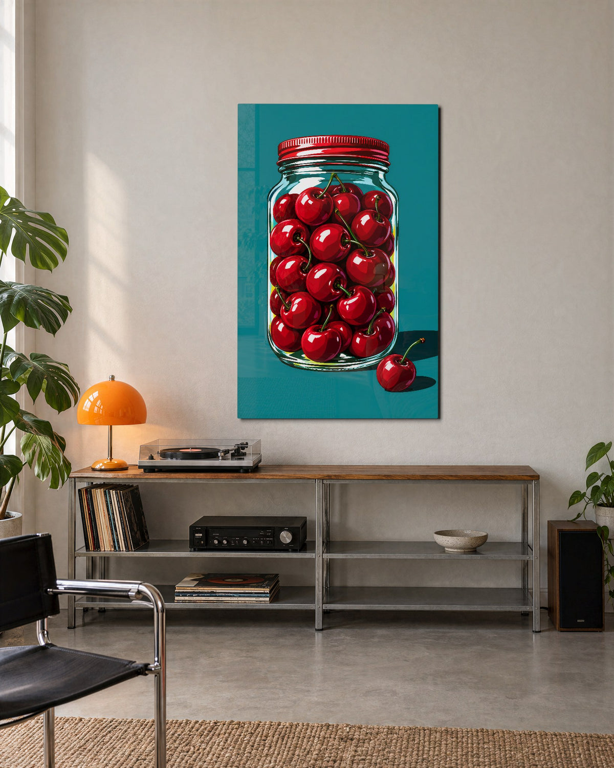 The One Who Got Out glass wall art, lifestyle view