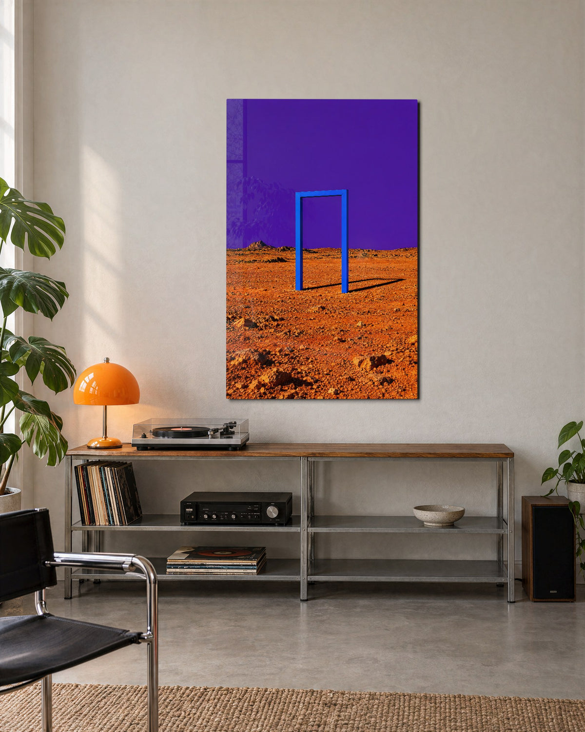 Threshold With No House glass wall art, lifestyle view