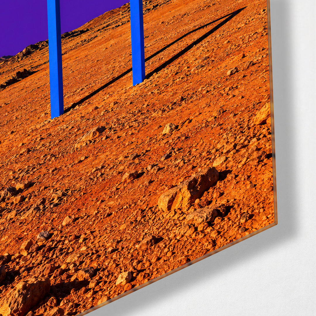 Threshold With No House glass wall art, corner view