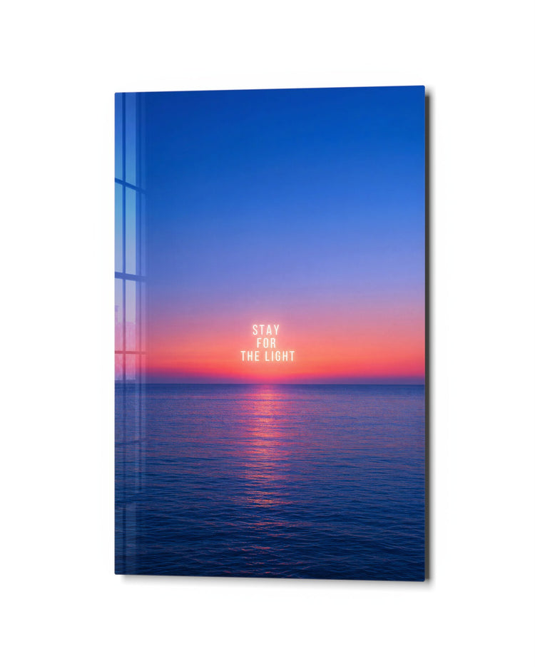 Calm Water, Pink Hour glass wall art, studio view