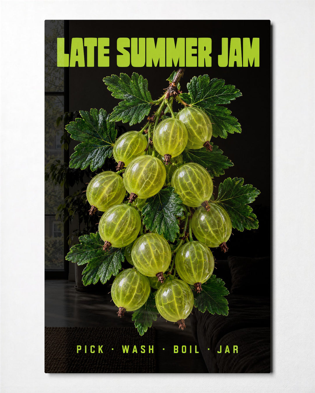 Gooseberries, Hanging On glass wall art, front view