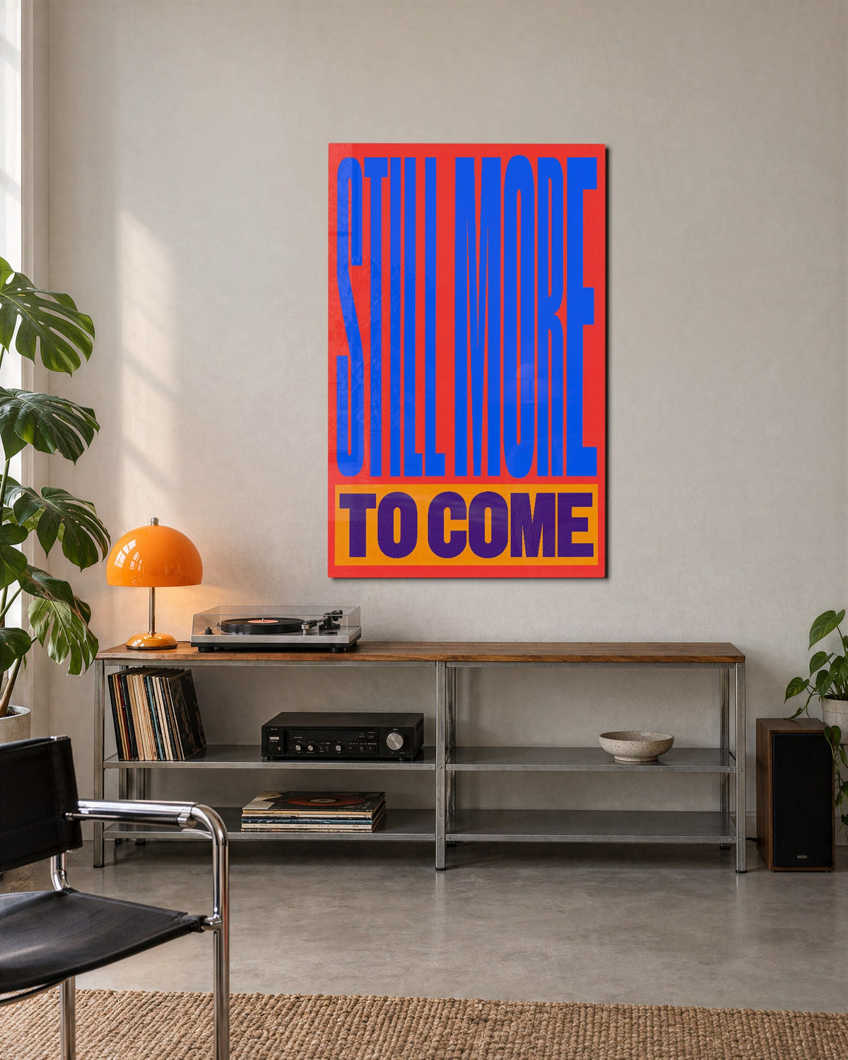 The Best Is Next glass wall art, lifestyle view