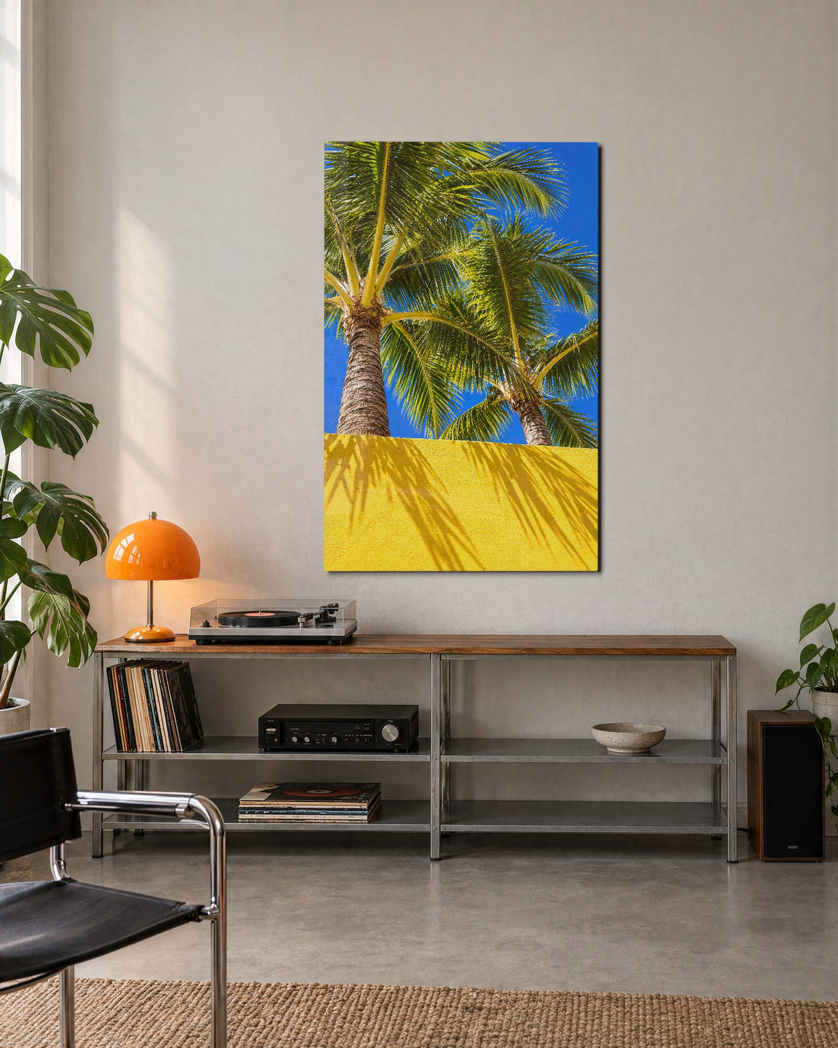 Tall Trees, Flat Wall glass wall art, lifestyle view