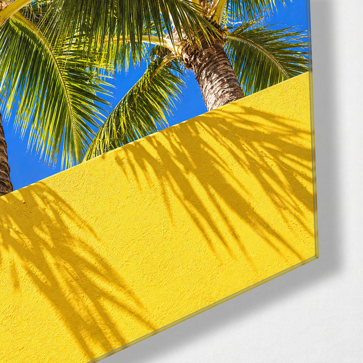 Tall Trees, Flat Wall glass wall art, corner view