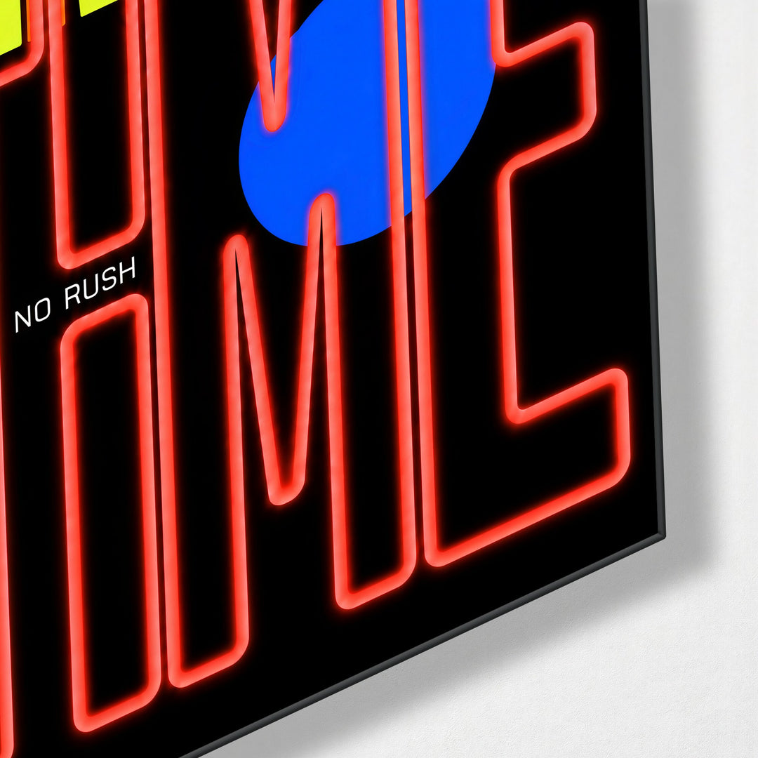 No Rush, in Capitals glass wall art, corner view