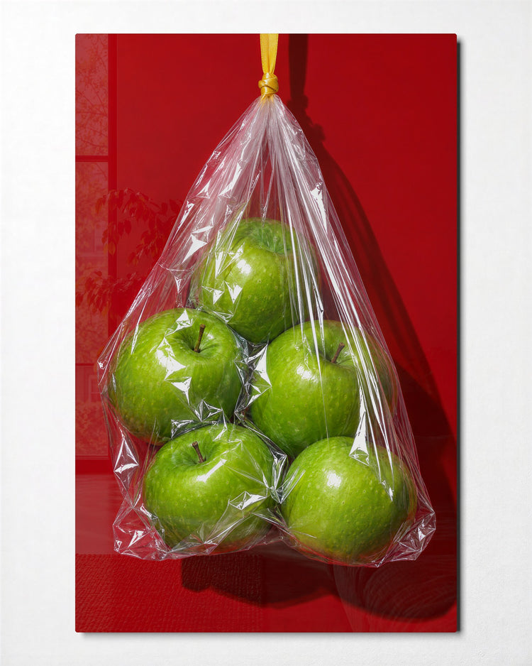 Orchard, Gift-Wrapped glass wall art, front view
