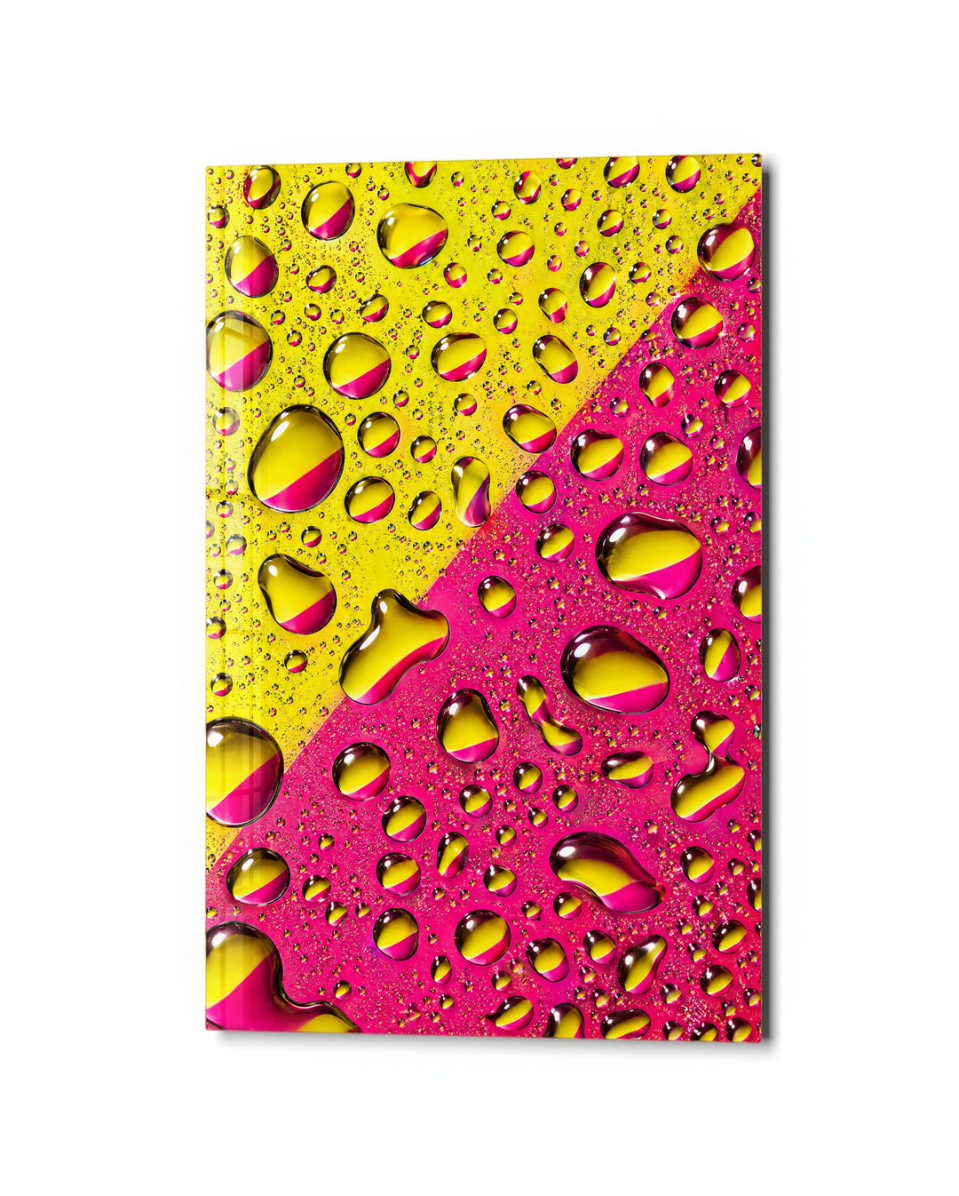 Slanted Beads glass wall art, studio view
