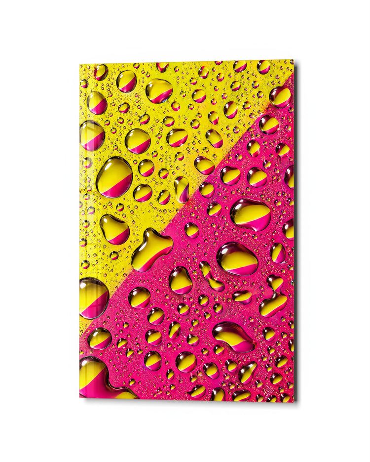 Slanted Beads glass wall art, studio view