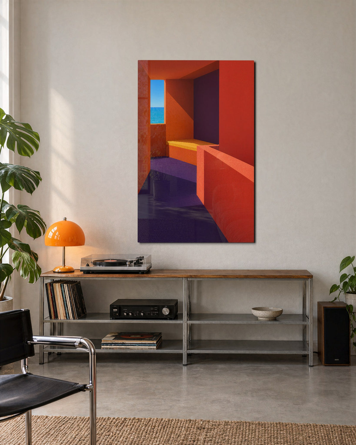 Sea Through the Window glass wall art, lifestyle view