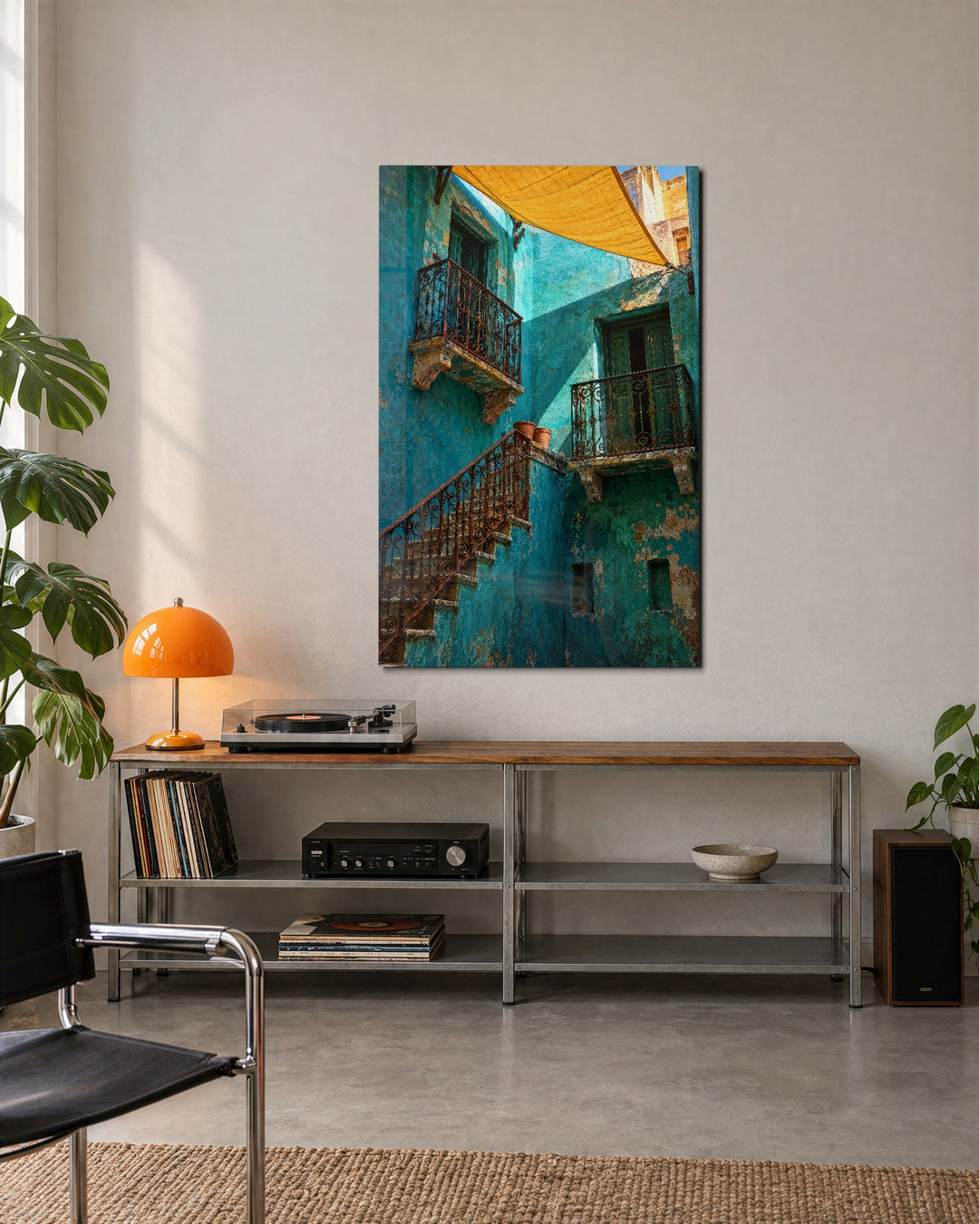 Awning Weather glass wall art, lifestyle view