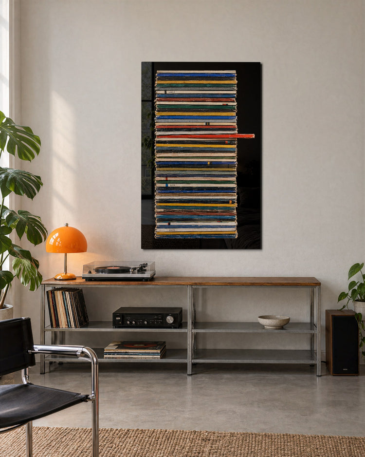 Years of Reading glass wall art, lifestyle view
