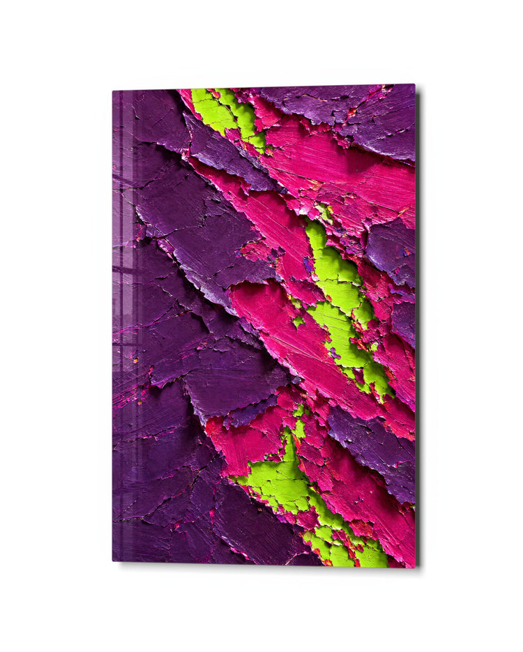 What the Paint Hid glass wall art, studio view