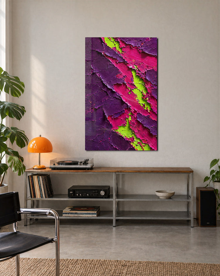 What the Paint Hid glass wall art, lifestyle view