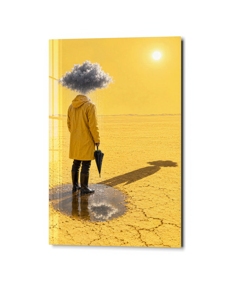 Personal Weather System glass wall art, studio view
