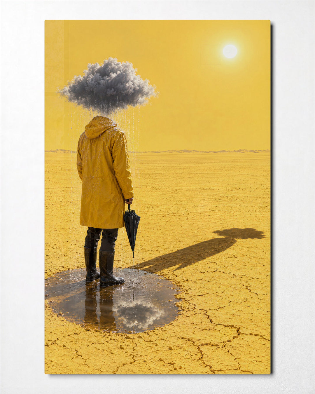 Personal Weather System glass wall art, front view