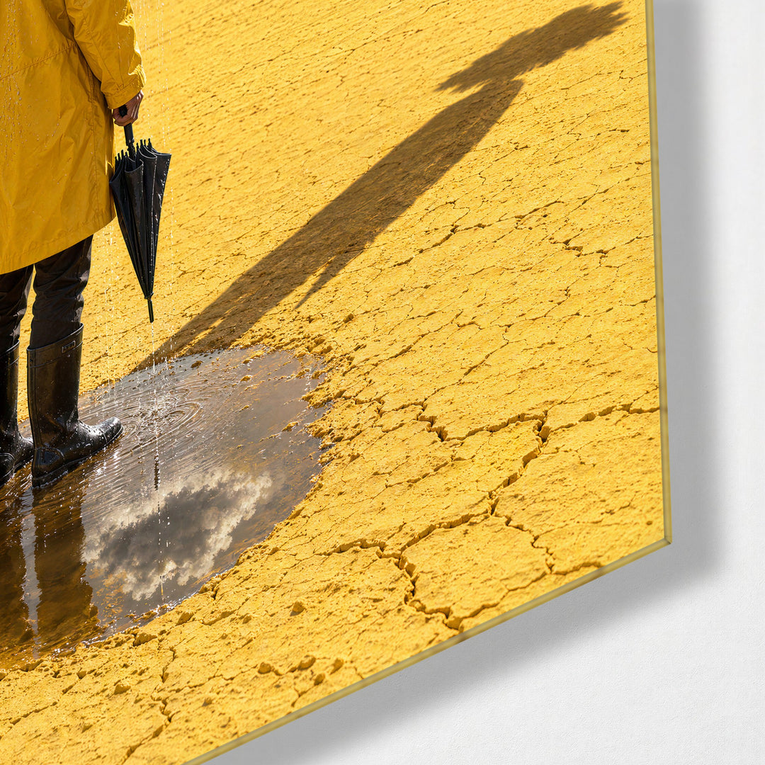 Personal Weather System glass wall art, corner view