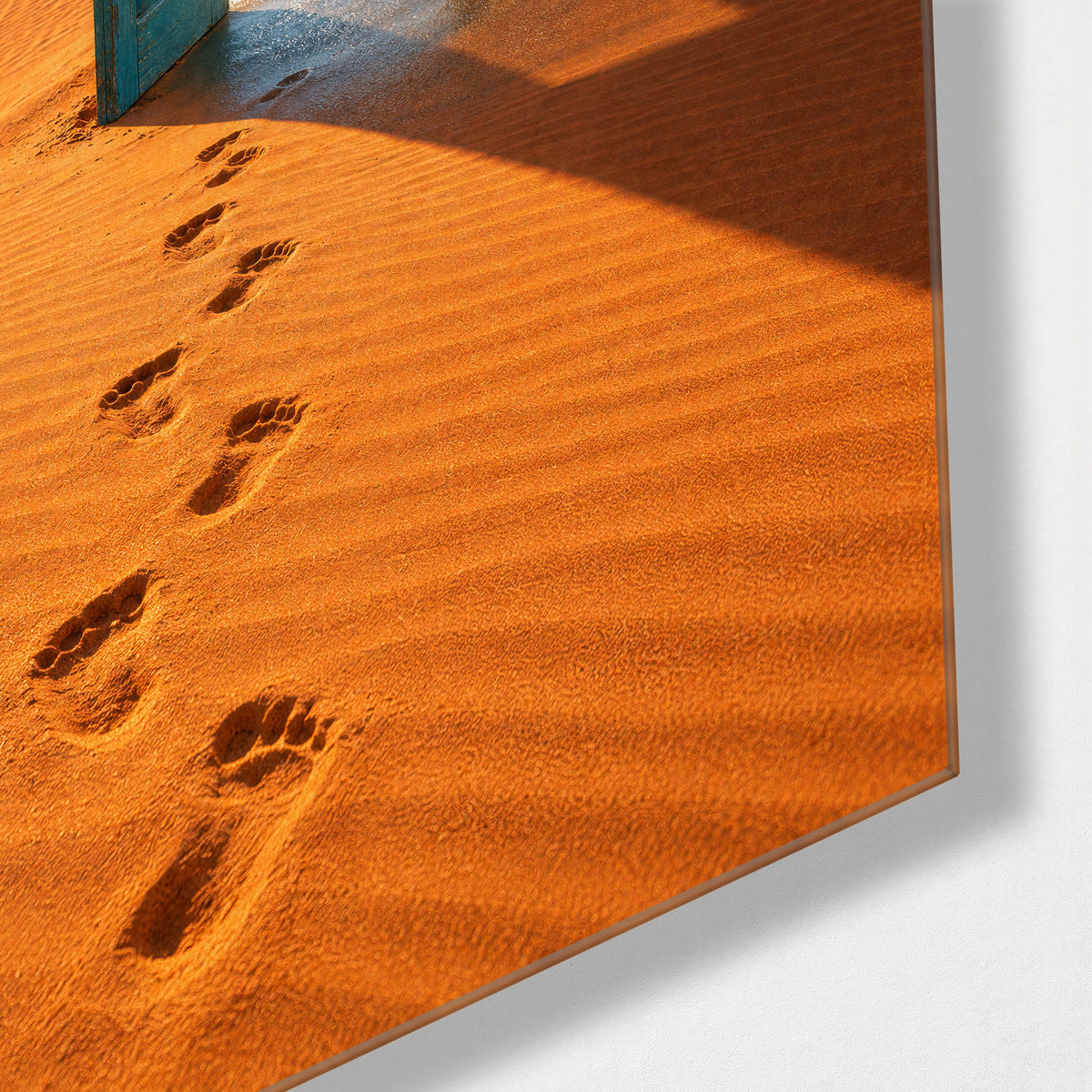 Exit onto the Sea glass wall art, corner view