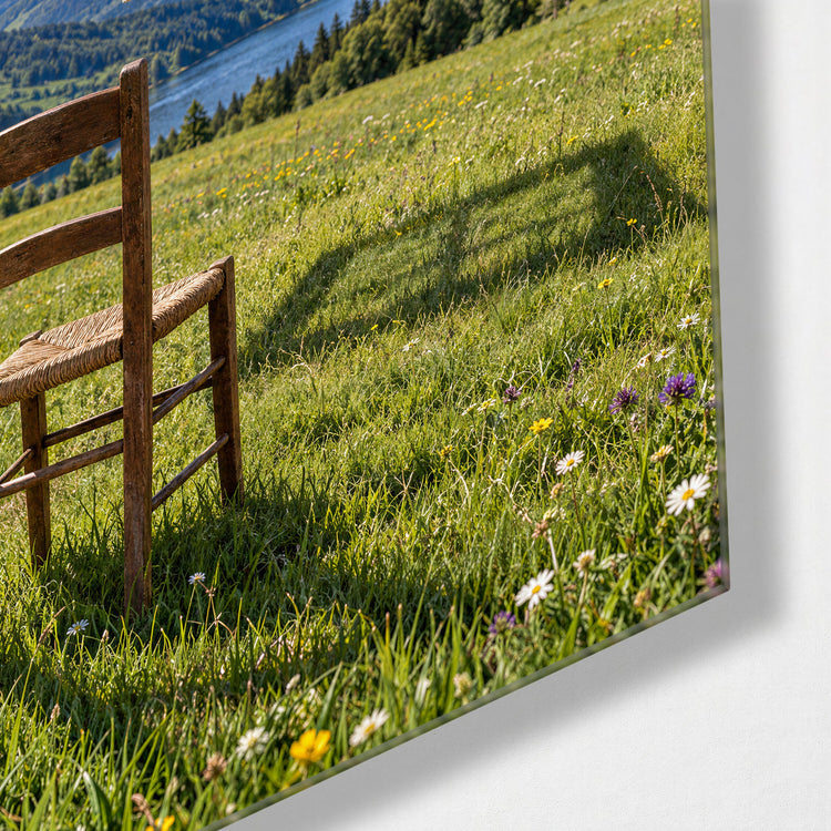 Starry View, Through a Frame glass wall art, corner view