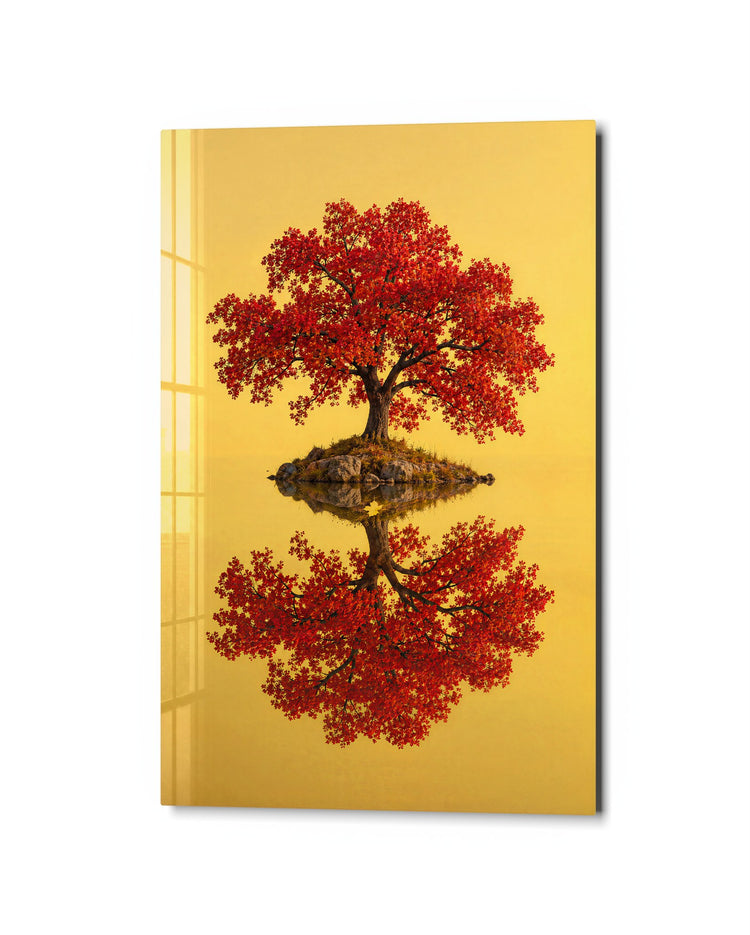 One Canopy, Doubled glass wall art, studio view