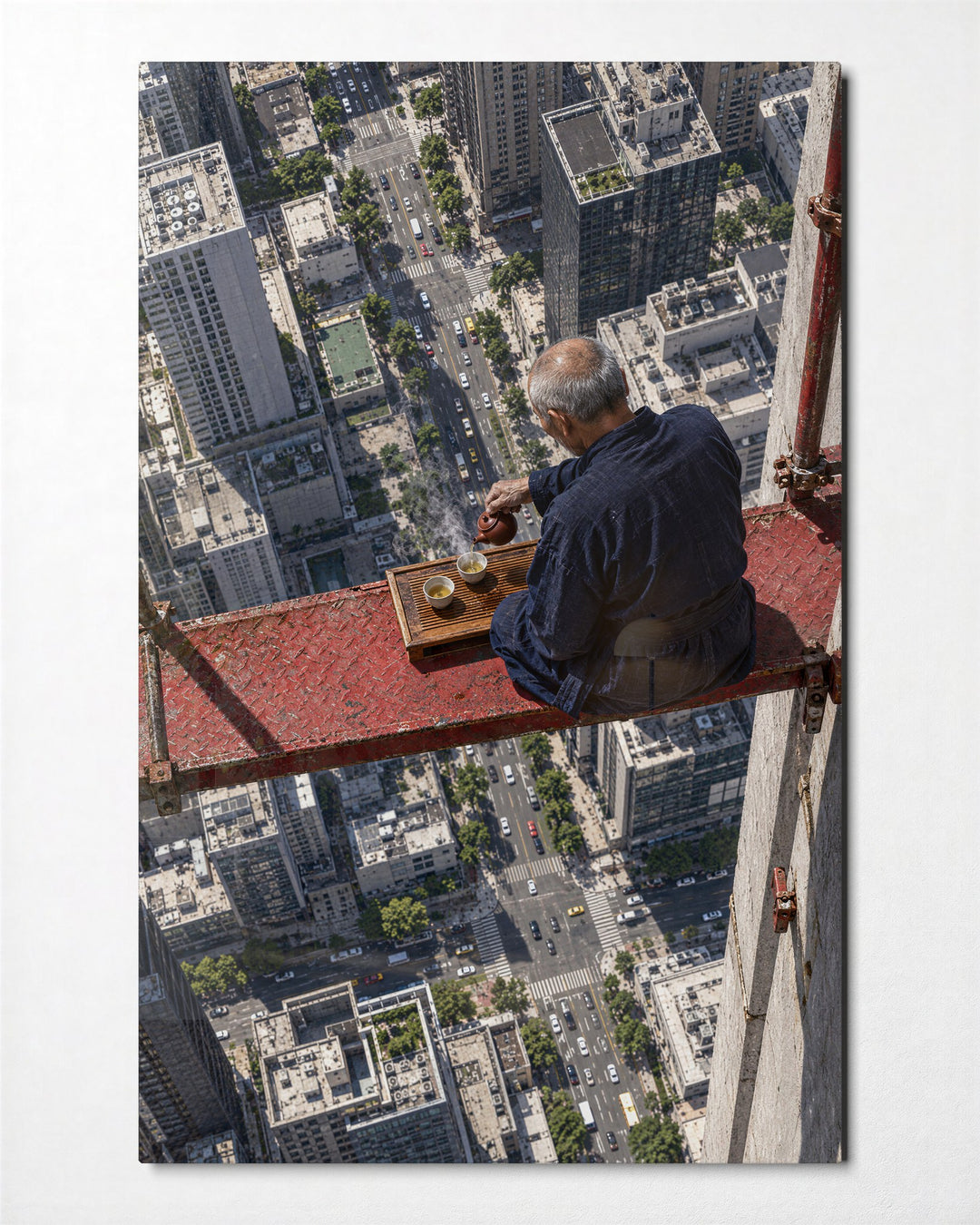 Ledge, Tray, Pot glass wall art, front view