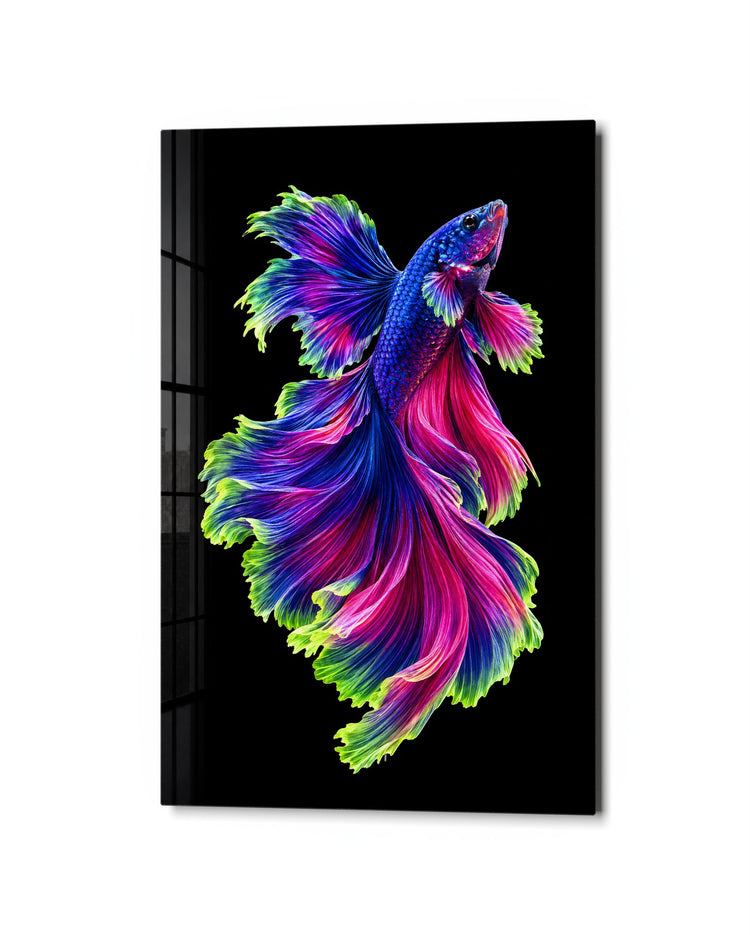 Fins for Days glass wall art, studio view