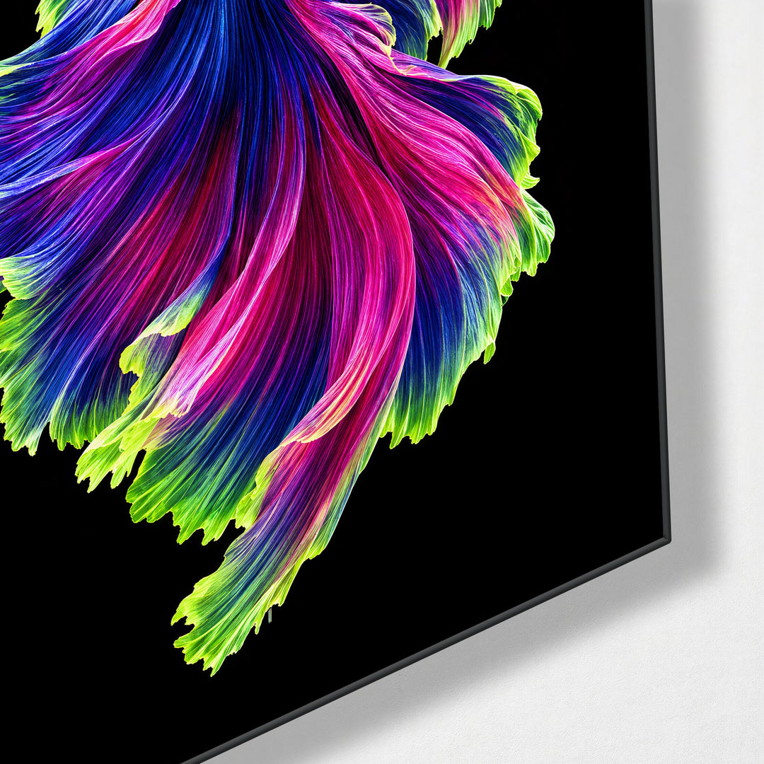 Fins for Days glass wall art, corner view