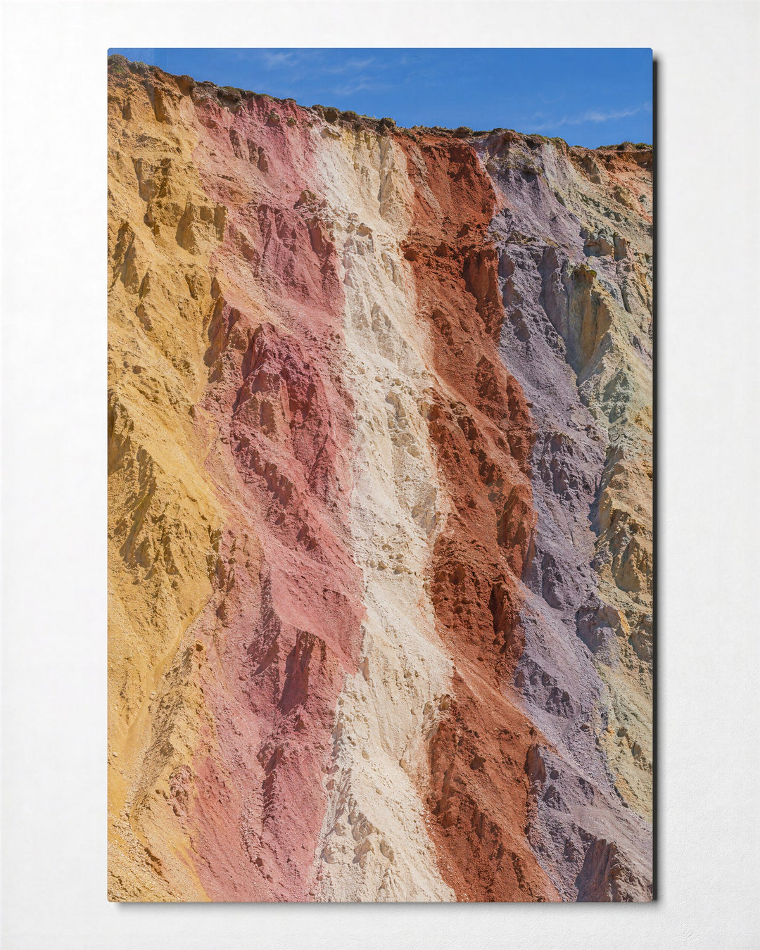 Stripes, Top to Bottom glass wall art, front view