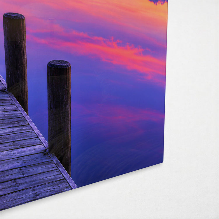 Pink Sky, Little Chapel glass wall art, corner view