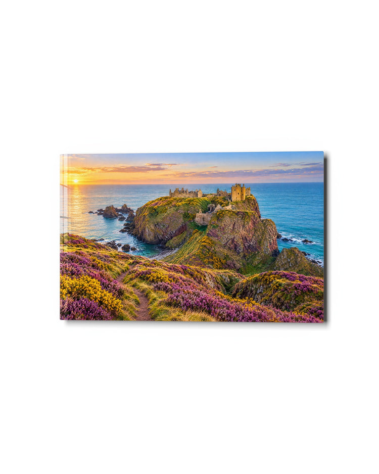 Ruin on the Headland glass wall art, studio view