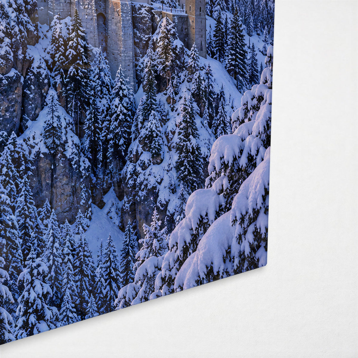 Fairy Tale, Frosted glass wall art, corner view