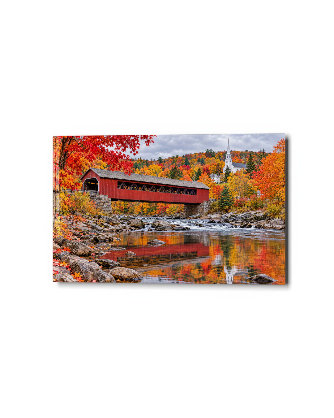New England, Turned Up glass wall art, studio view