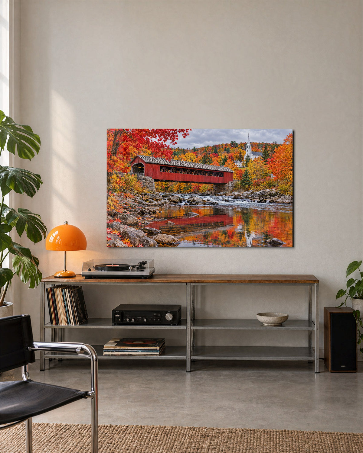 New England, Turned Up glass wall art, lifestyle view