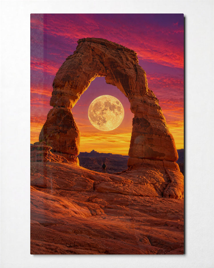 Moonrise, Perfectly Framed glass wall art, front view