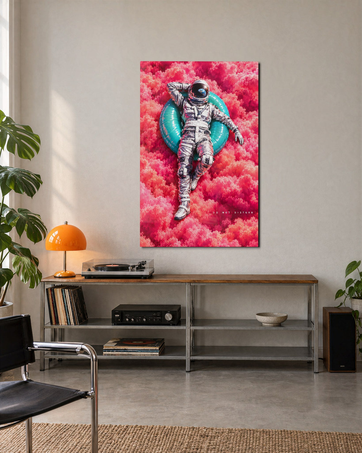 Out of Office, Orbit glass wall art, lifestyle view