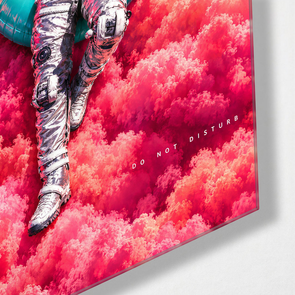 Out of Office, Orbit glass wall art, corner view