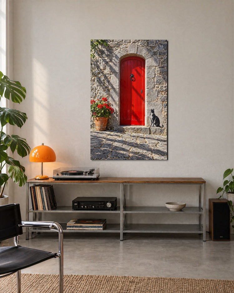Waiting for an Answer glass wall art, lifestyle view