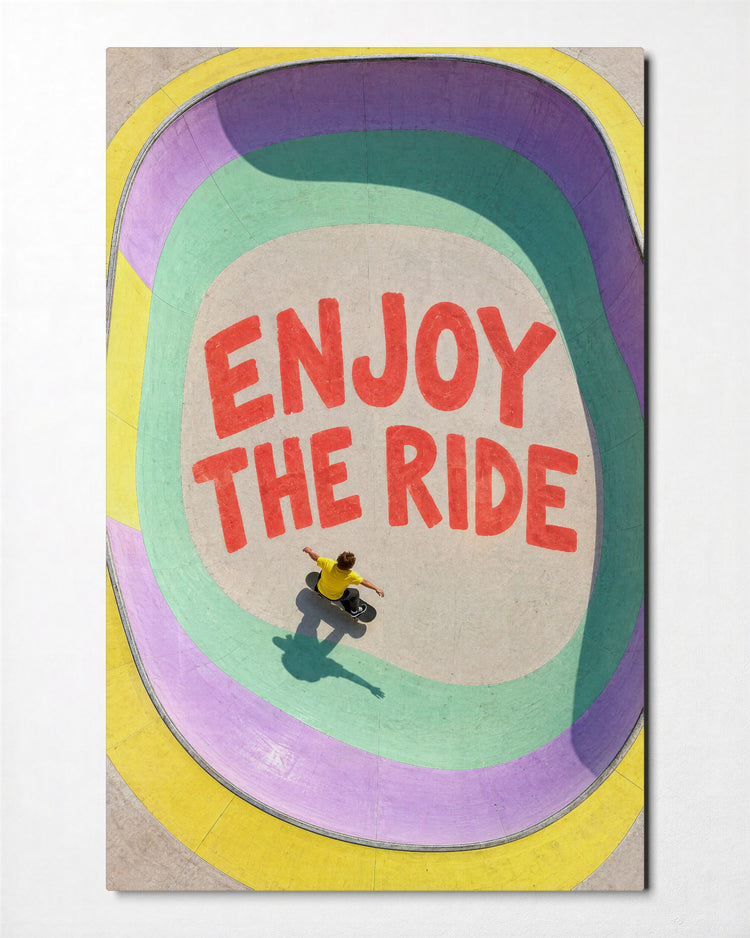 Rink of Pastel Rings glass wall art, front view